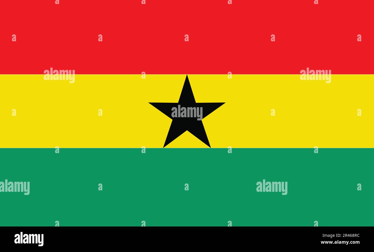 Ghana Flag Design Stock Vector Image Art Alamy