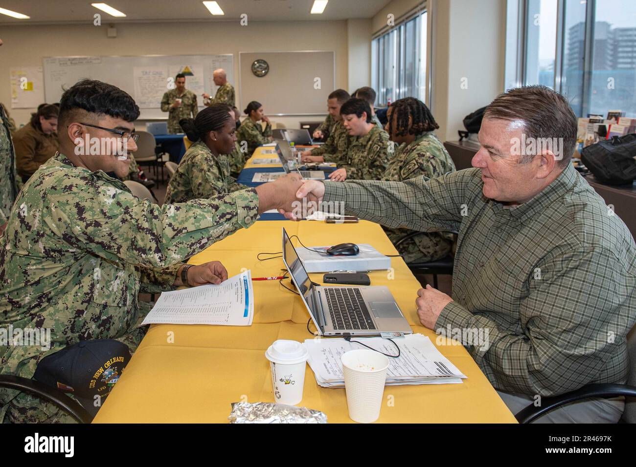 Fireman Christopher Morales, assigned to the amphibious transport dock