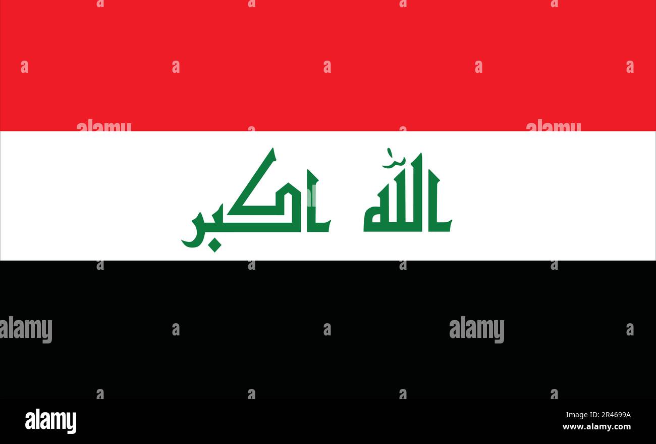 Iraq Flag Design Stock Vector