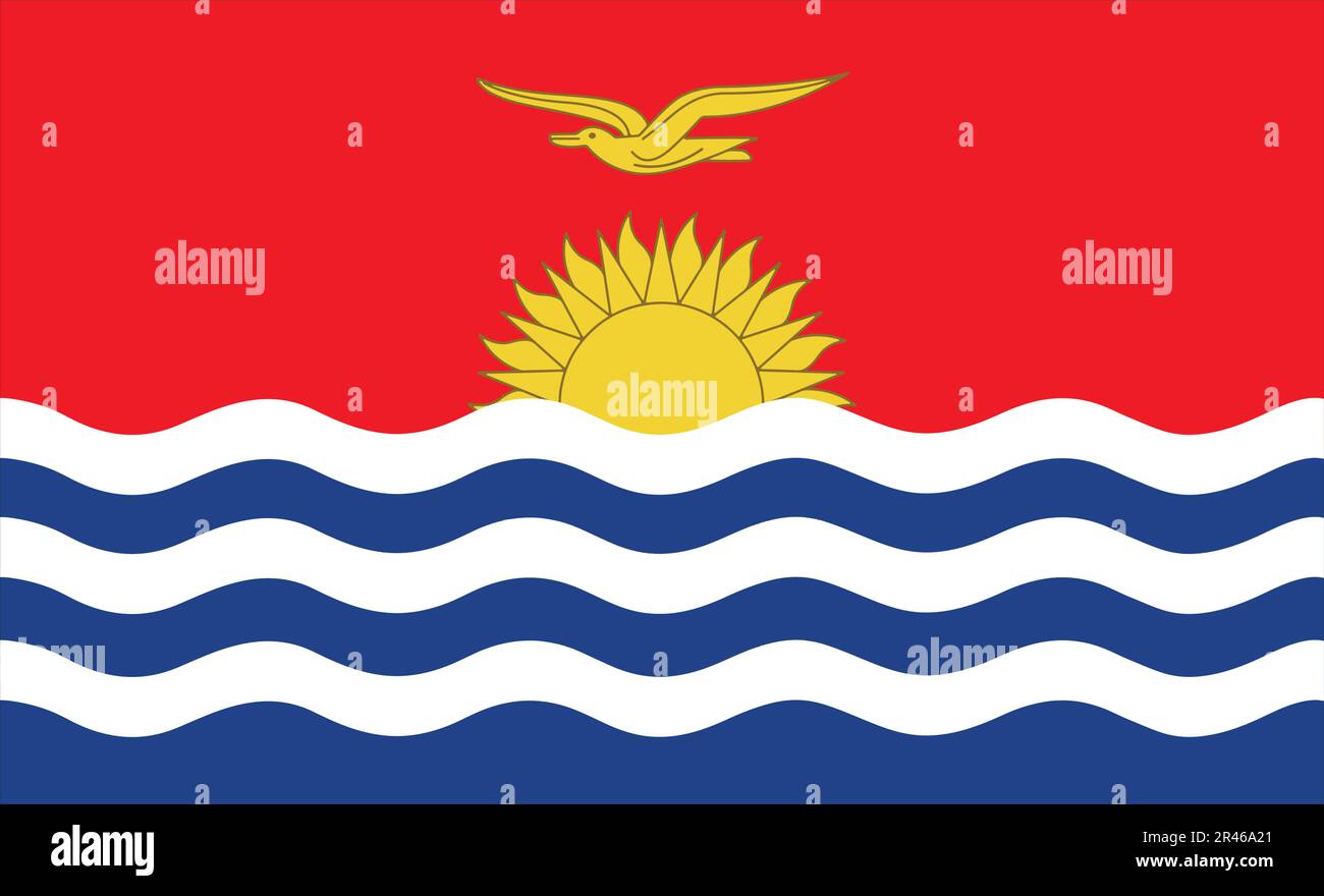 Kiribati Flag Design Stock Vector
