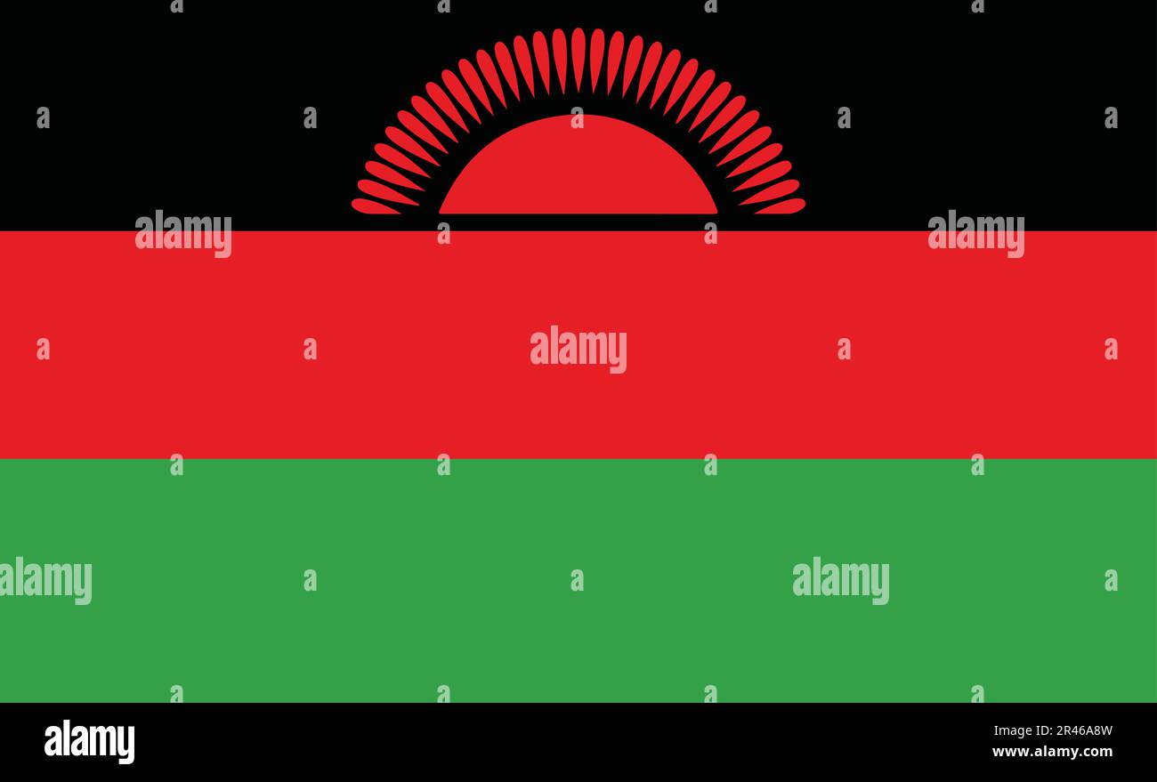 Malawi Flag Design Stock Vector