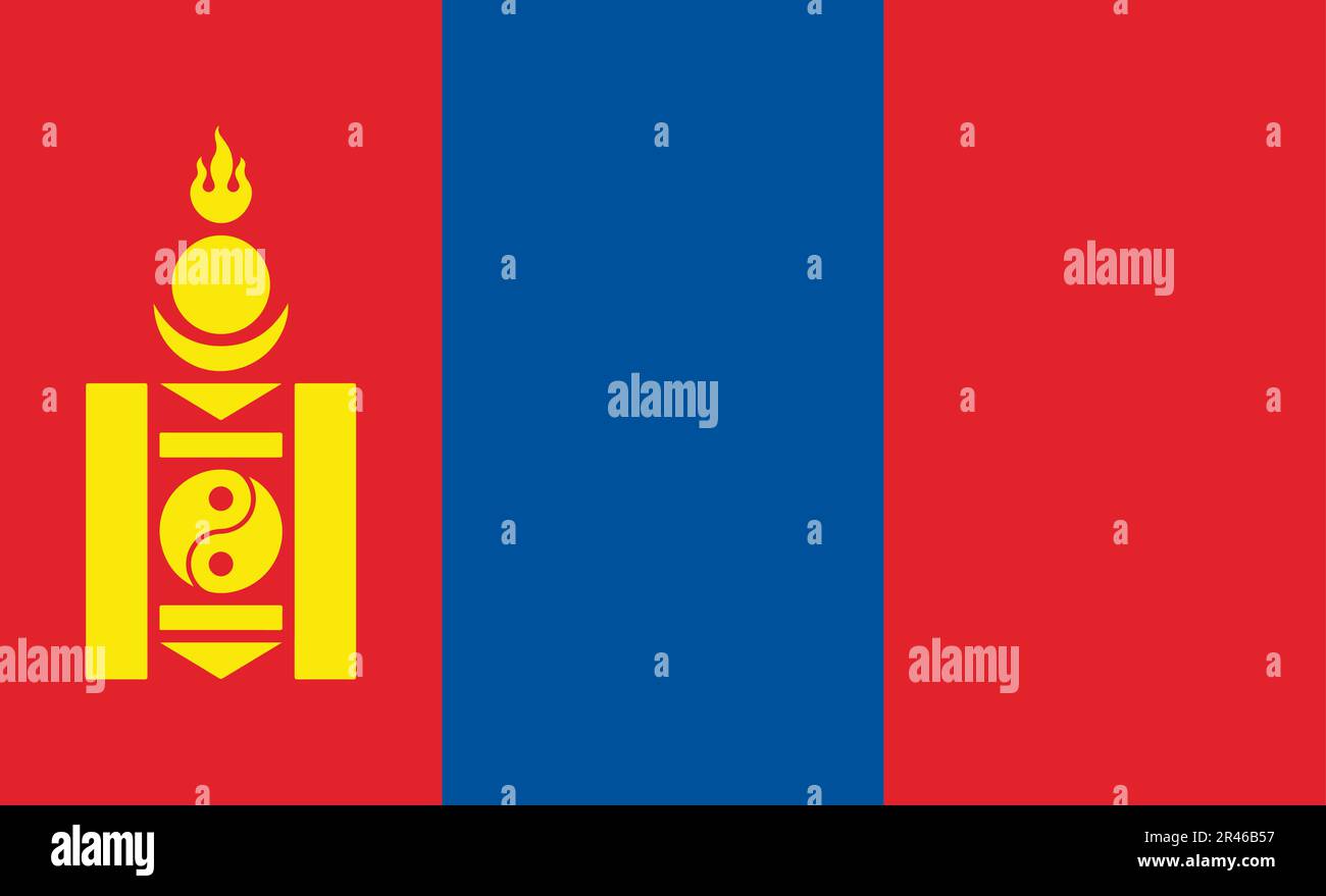 Mongolia Flag Design Stock Vector Image & Art - Alamy