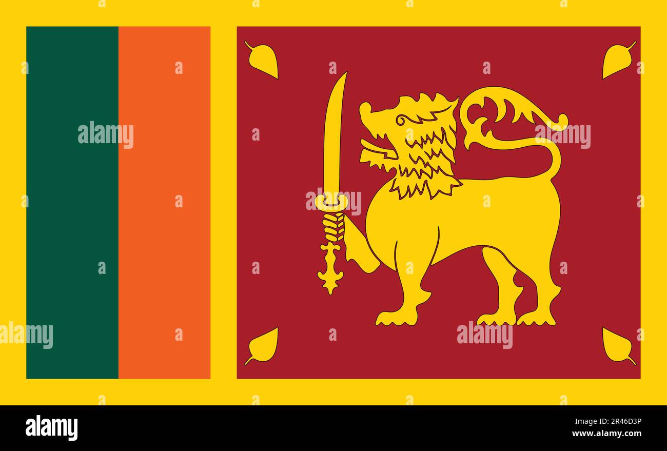Sri Lanka Flag Design Stock Vector