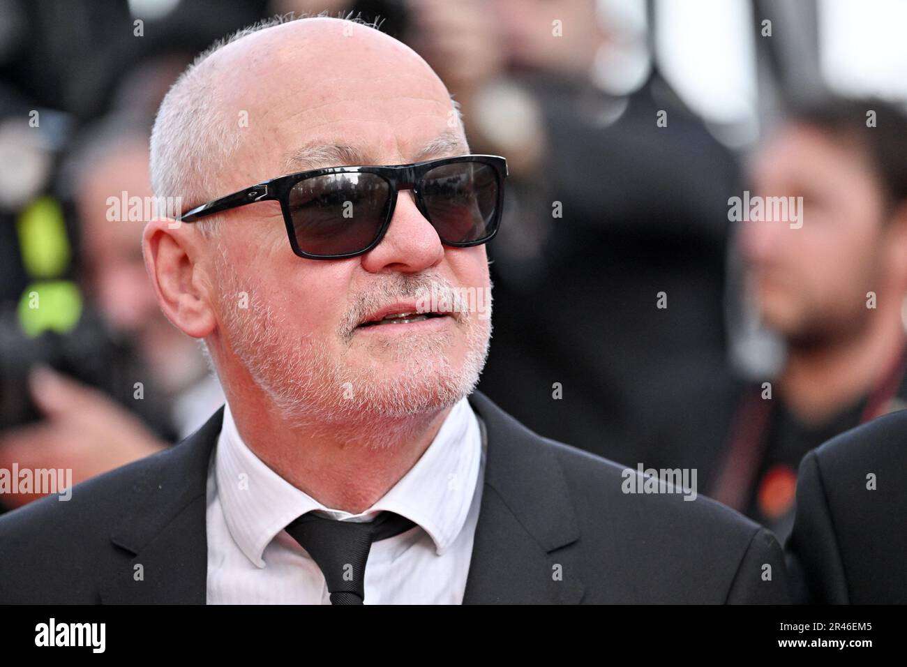 Cannes, France. 26th May, 2023. Barry Ackroyd at the premiere of the movie The Old Oak during 76th Cannes Film Festival in Cannes, France on May 26, 2023. Photo by Julien Reynaud/APS-Medias/ABACAPRESS.COM Credit: Abaca Press/Alamy Live News Stock Photo