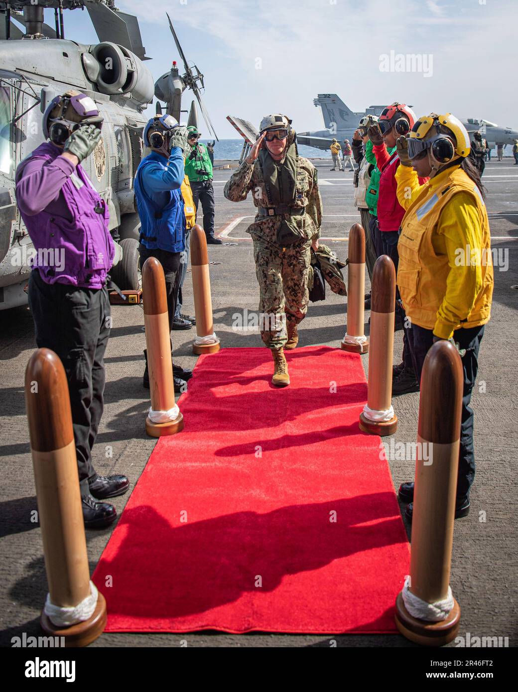 230327NDU6221196 (March 27, 2023) Side boys render honors to U.S