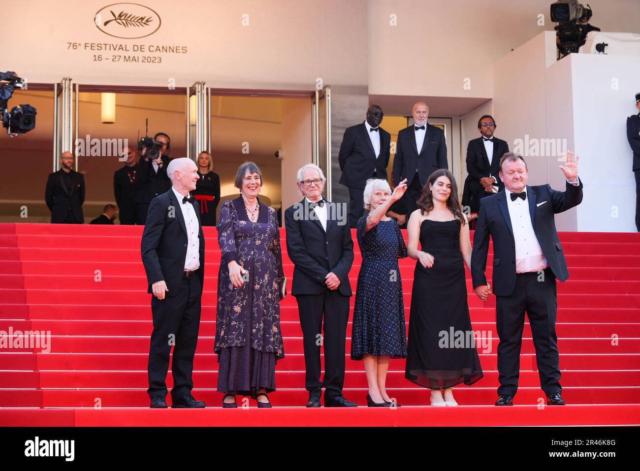 Cannes, France. 26th May, 2023. Paul Laverty, Rebecca O'Brien, Director ...