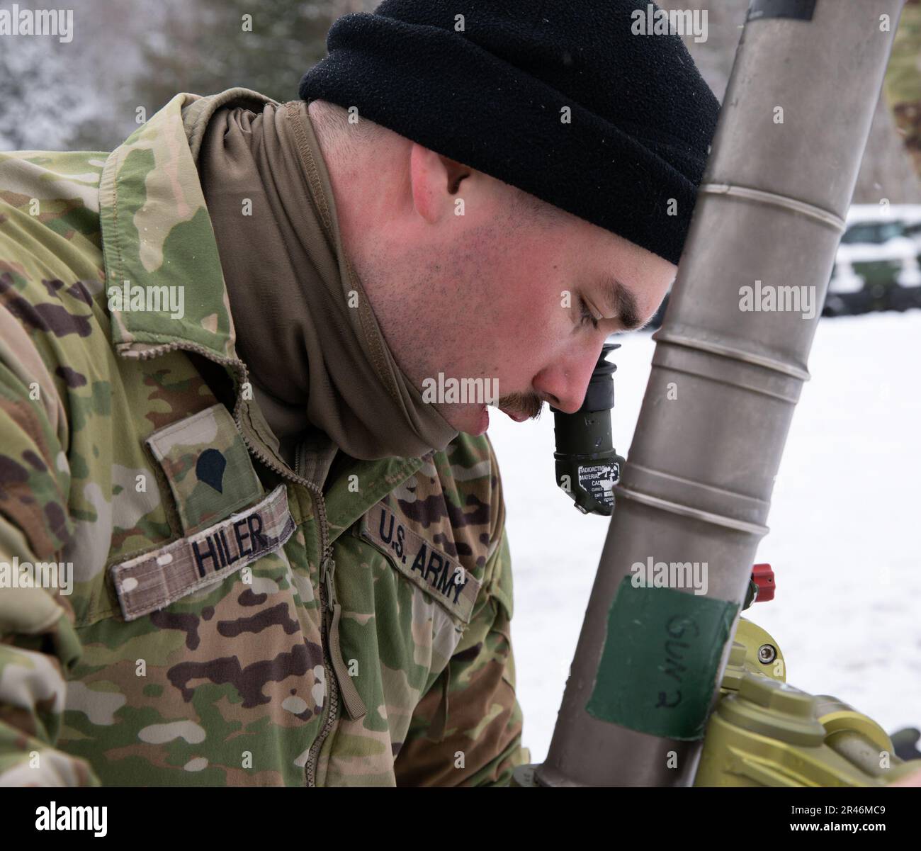 U.S. Army Spc. Miles Hiler, gun team leader, Alpha Company 3rd