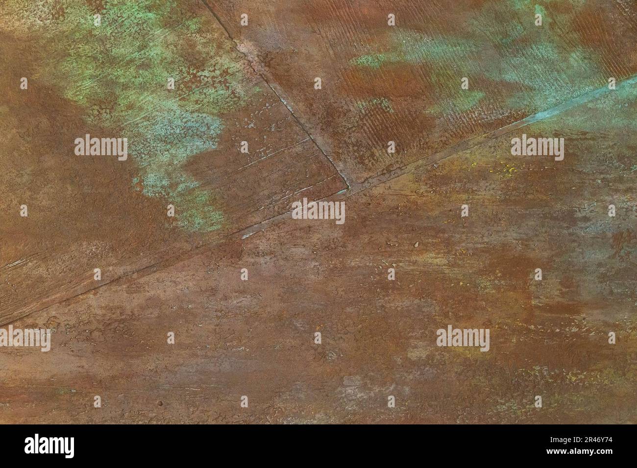 Old brown plastered wall with spots. Space for text Stock Photo