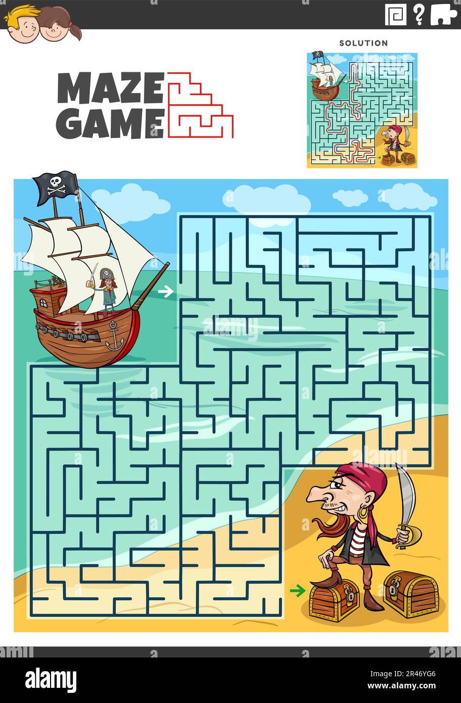 Pirate Birthday Games Activities Puzzles Mazes - FUN!