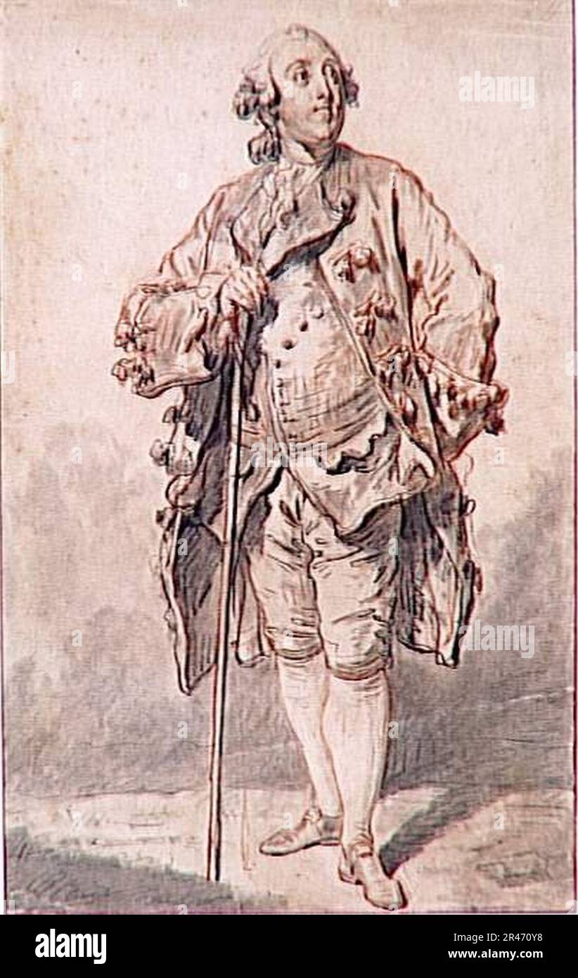 Undated drawing of Louis Philippe d'Orléans, Duke of Orléans by Jean Baptiste Greuze Stock Photo