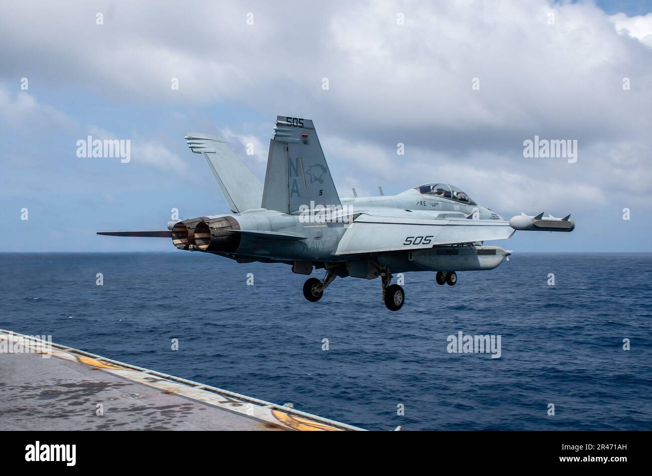 230117-N-DU622-1047 SOUTH CHINA SEA (Jan. 17, 2023) An E/A-18G Growler ...