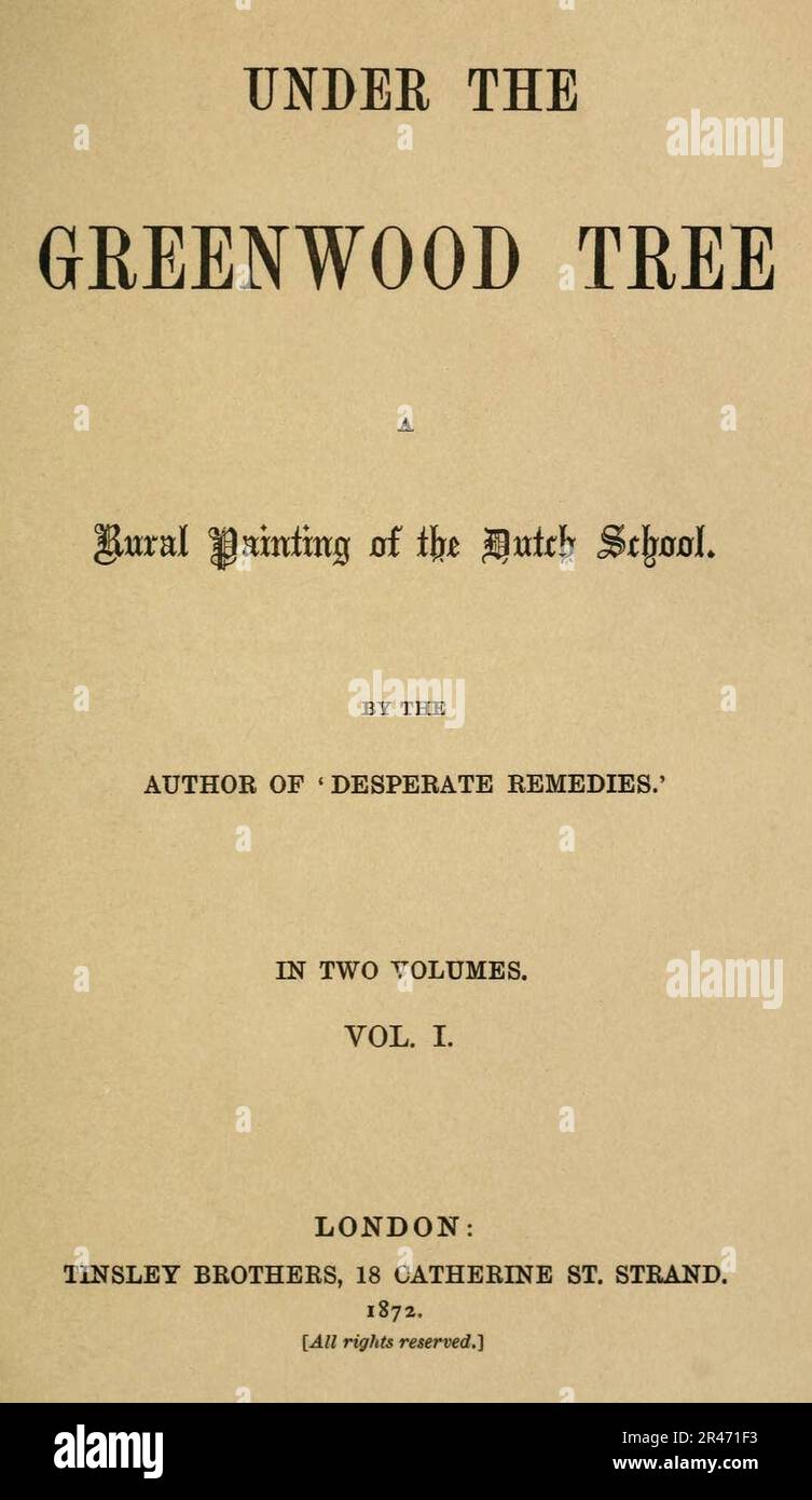 Under the Greenwood Tree Stock Photo Alamy