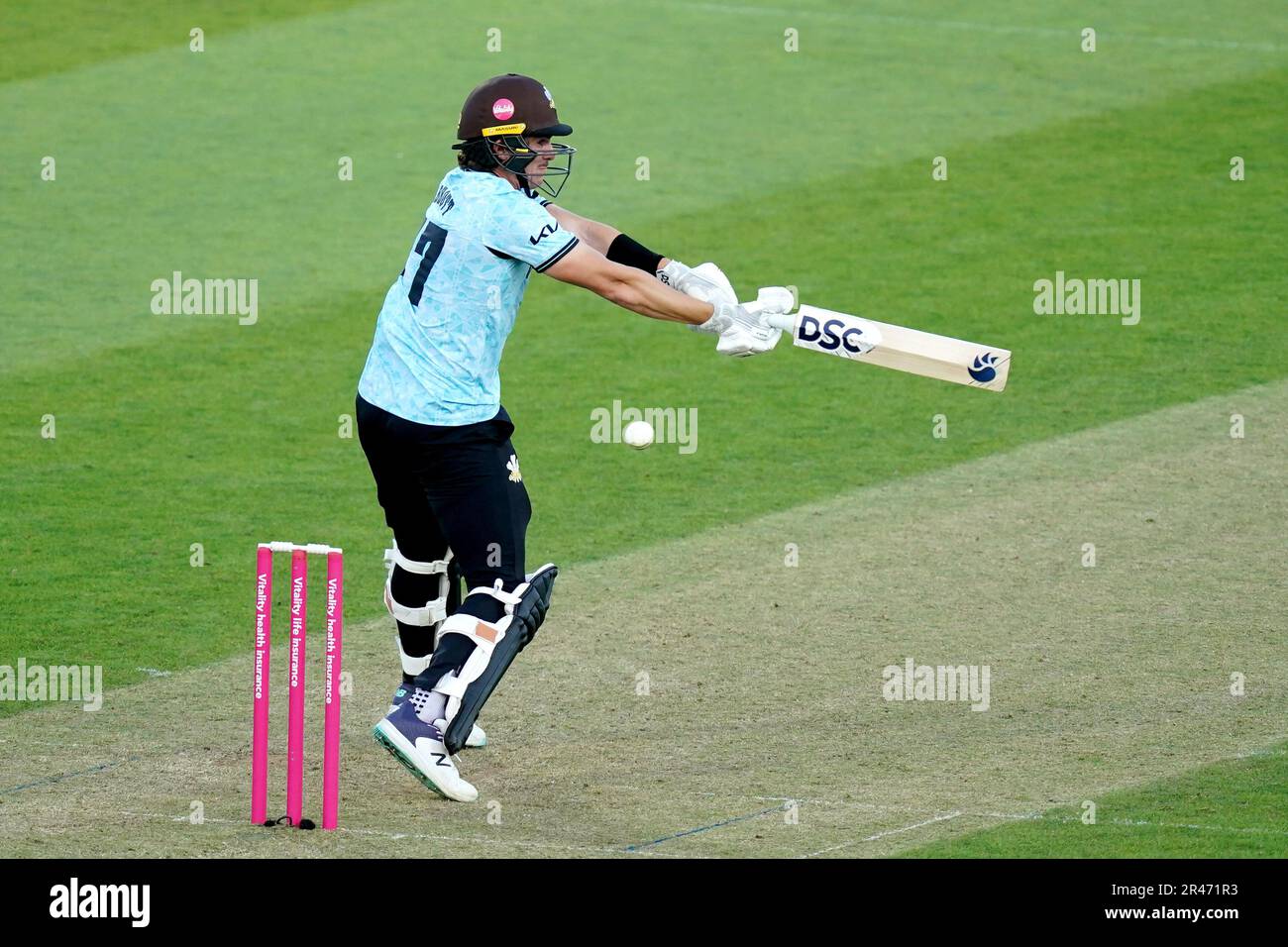 Surrey’s Sean Abbott during the Vitality Blast T20 match at the Kia Oval, London Picture date: Friday May 26, 2022. Stock Photo