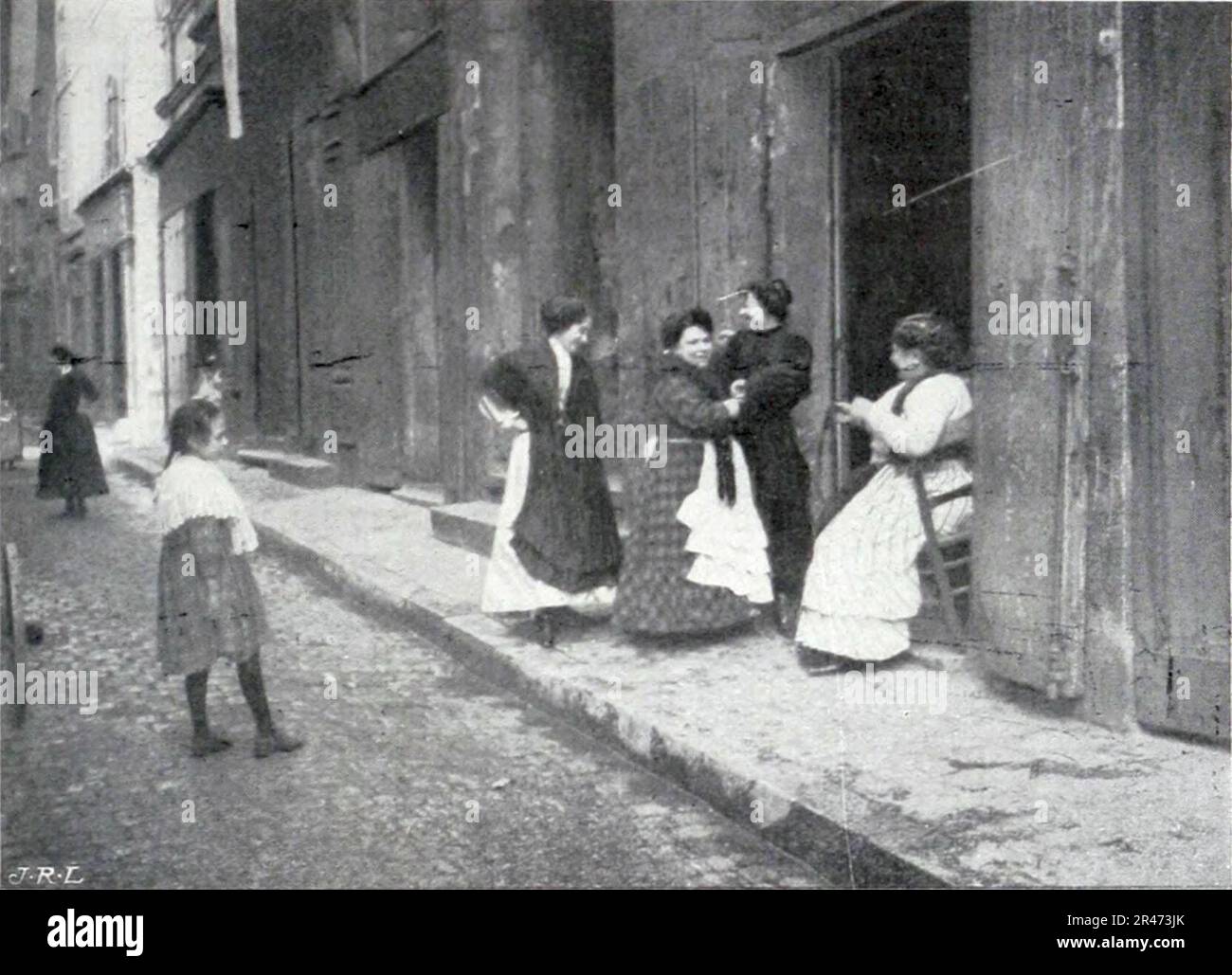 Une rue dans le quartier de la prostitution à Marseille Stock Photo