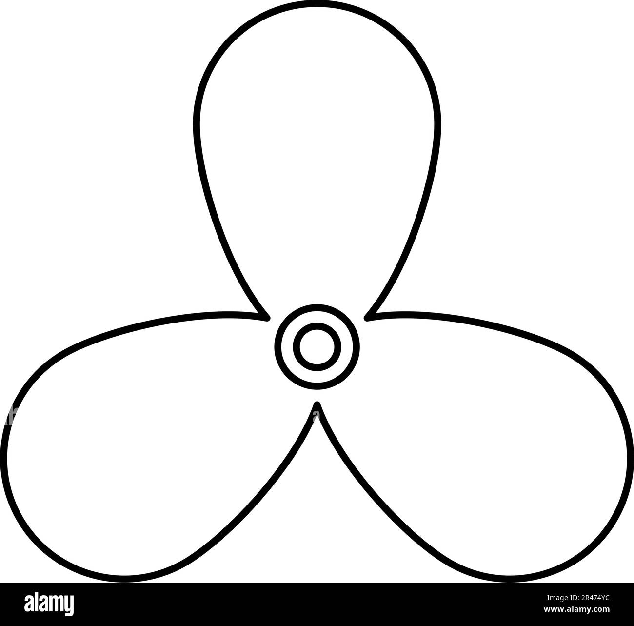 Fan car problem warning cooler contour outline line icon black color