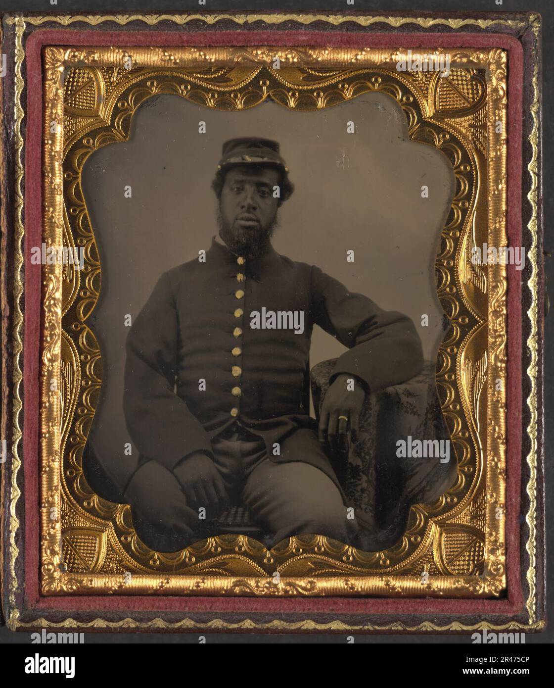 Unidentified African American soldier in Union uniform Stock Photo - Alamy