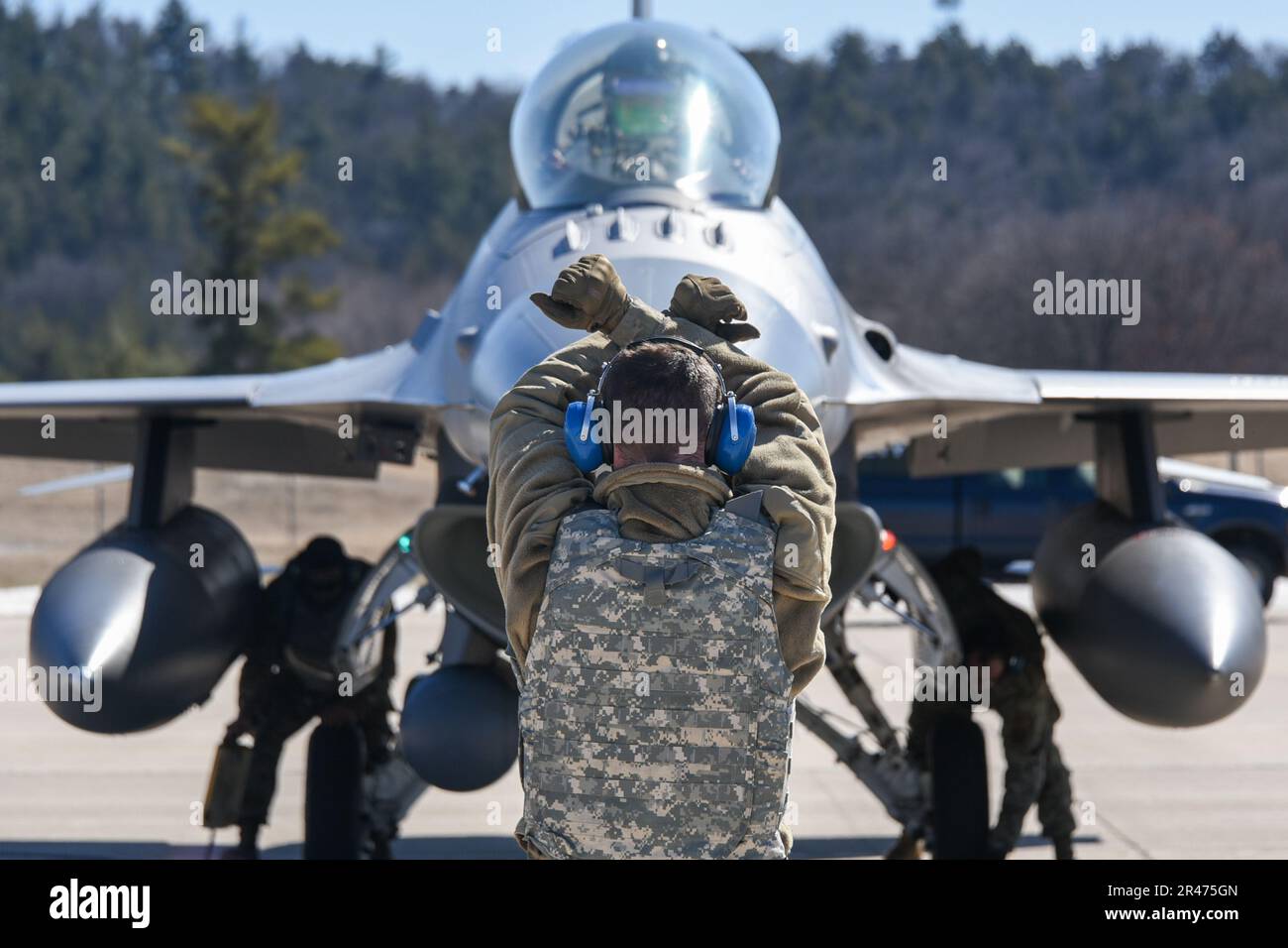 U.S. Air National Guard Staff Sgt. Sawyer Schwebach, crew chief, 114th