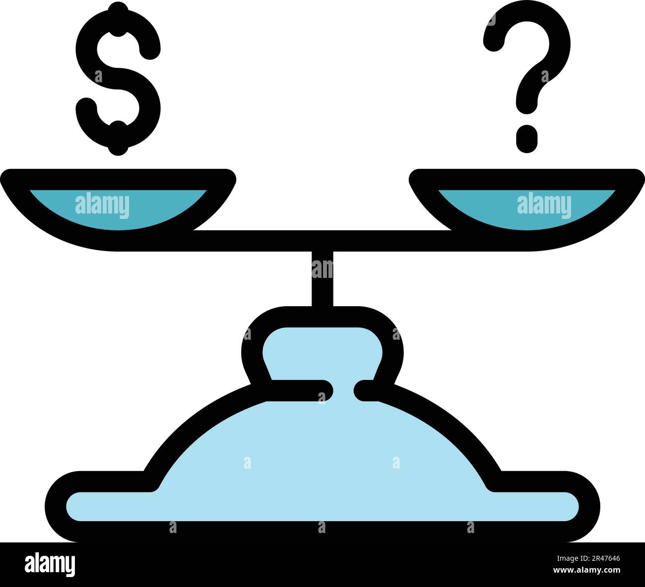 Laundry money balance icon. Outline Laundry money balance vector icon