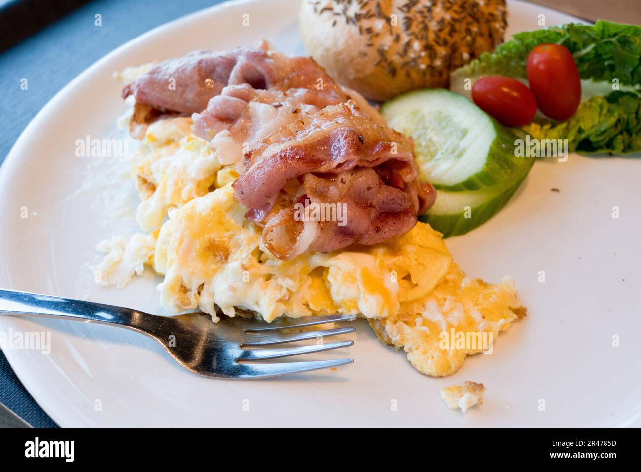 Fat Unhealthy Diet Scrambled Eggs Stock Photo - Alamy