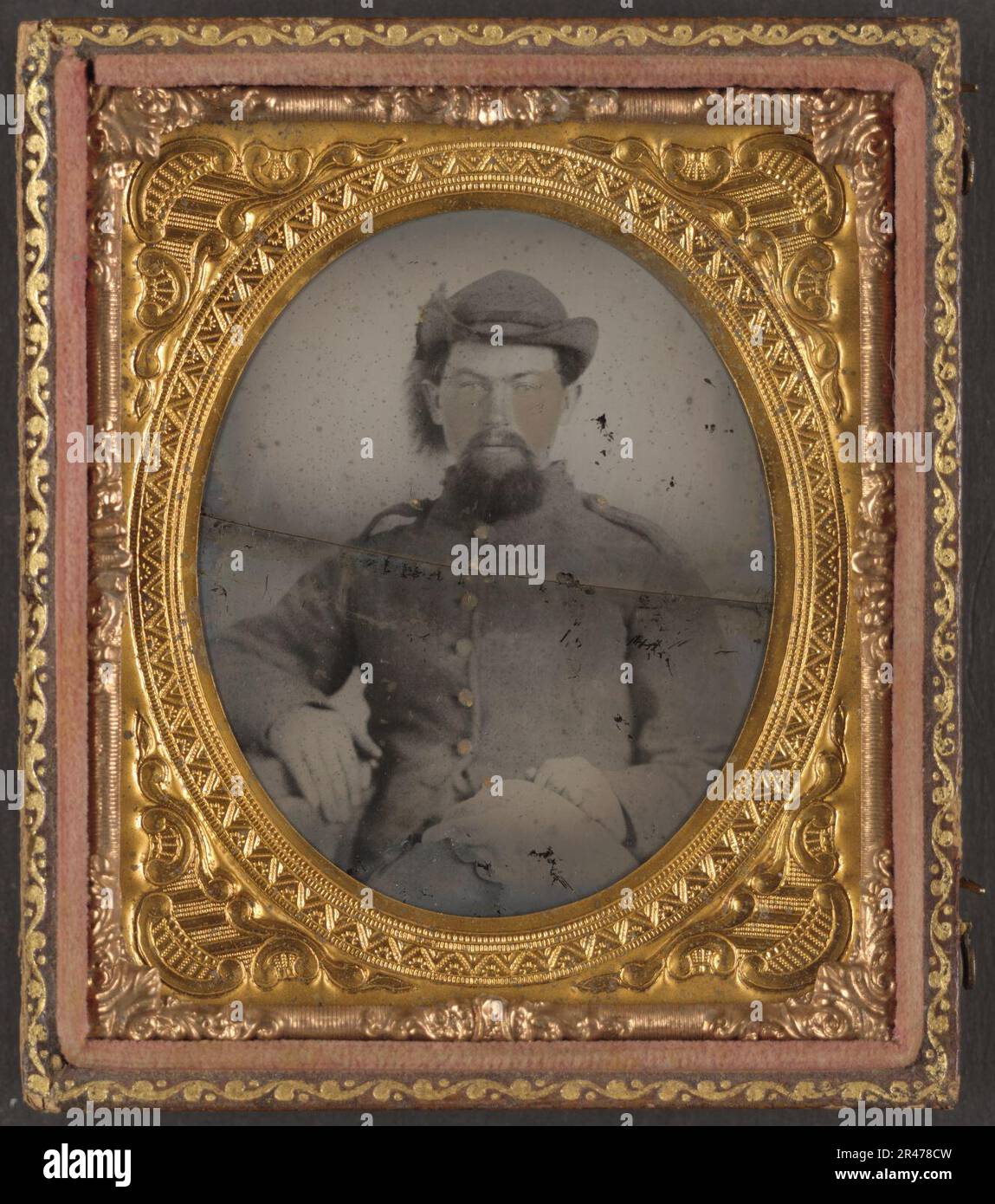 Unidentified soldier in Confederate uniform Stock Photo - Alamy