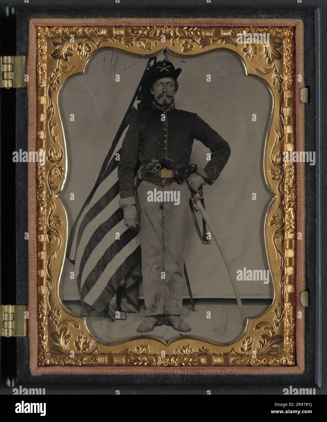 Unidentified soldier in Union cavalry uniform with Colt Dragoon ...