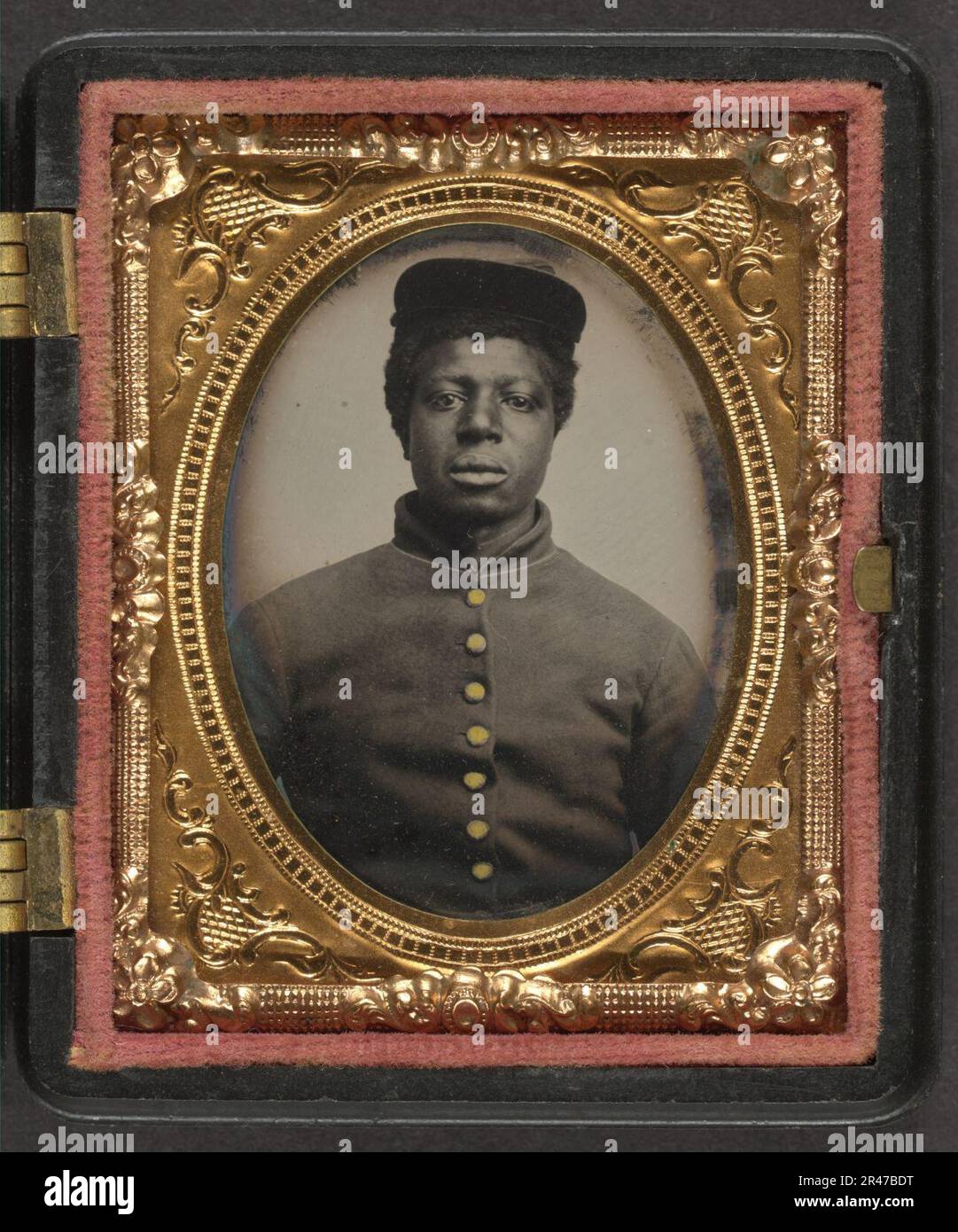 Unidentified young African American soldier in Union uniform Stock ...
