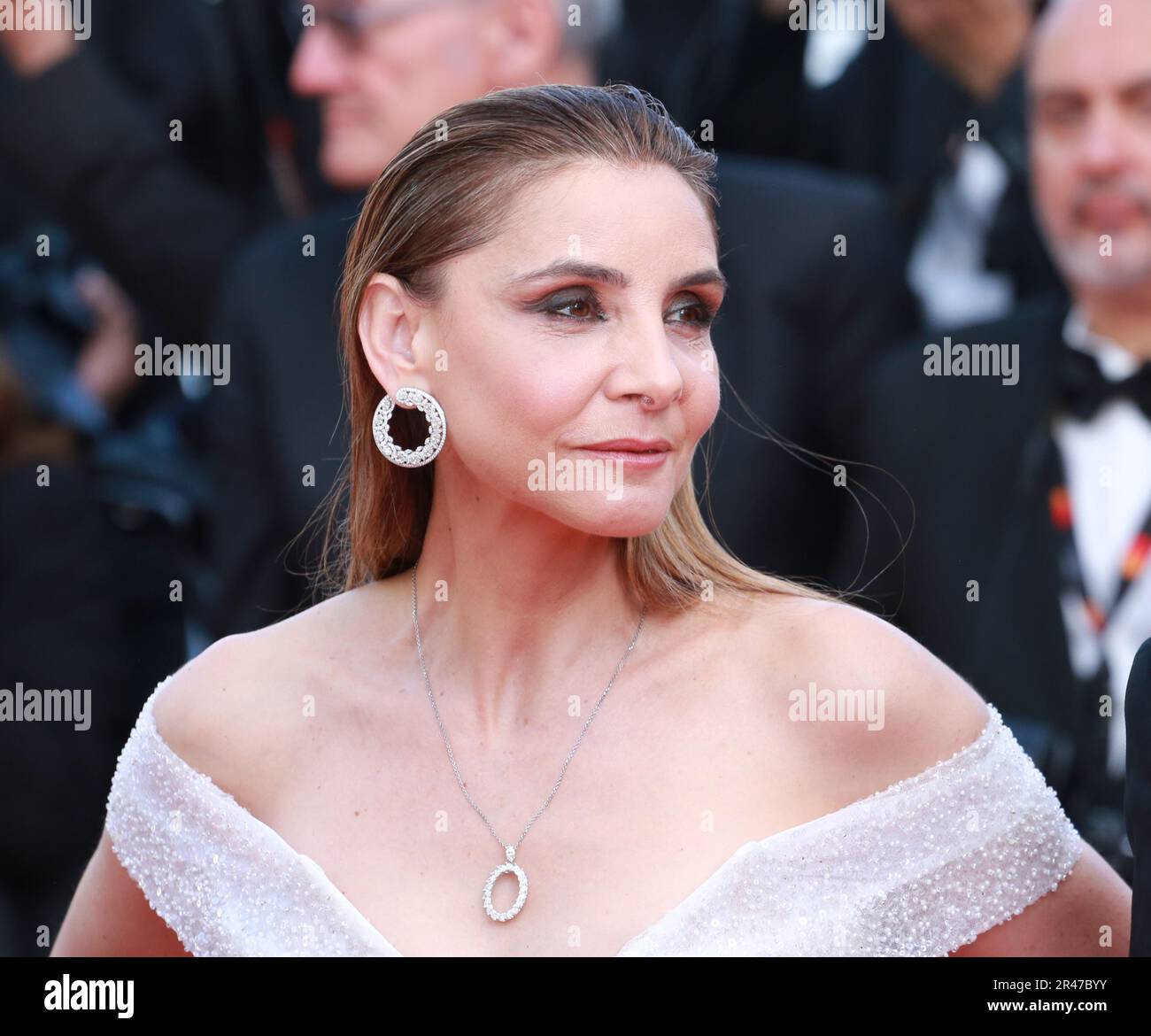 Cannes, France, 26th May, 2023. Clotilde Courau arriving on the red