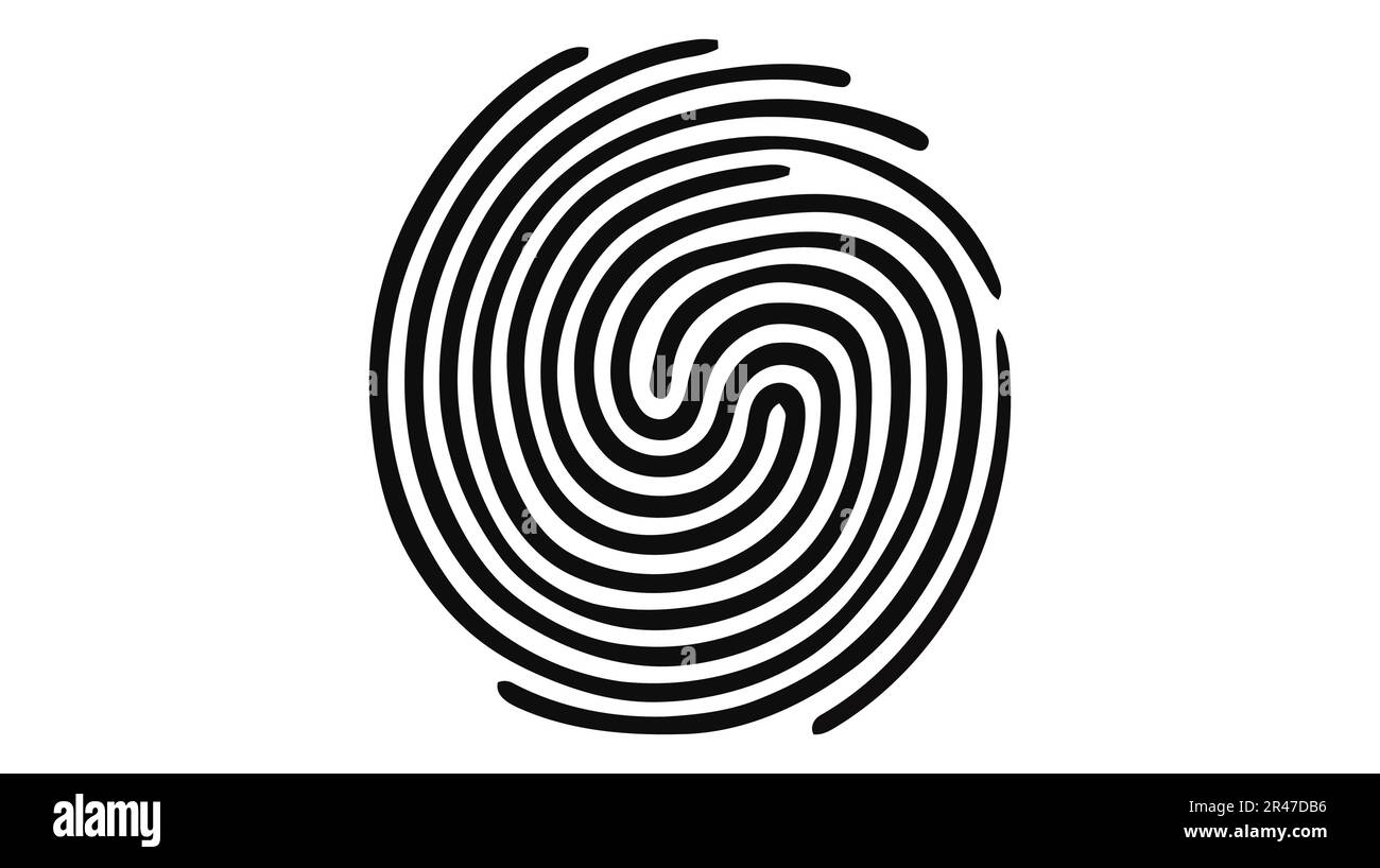 Finger print, fingerprint lock, ecure security logo vector icon ...