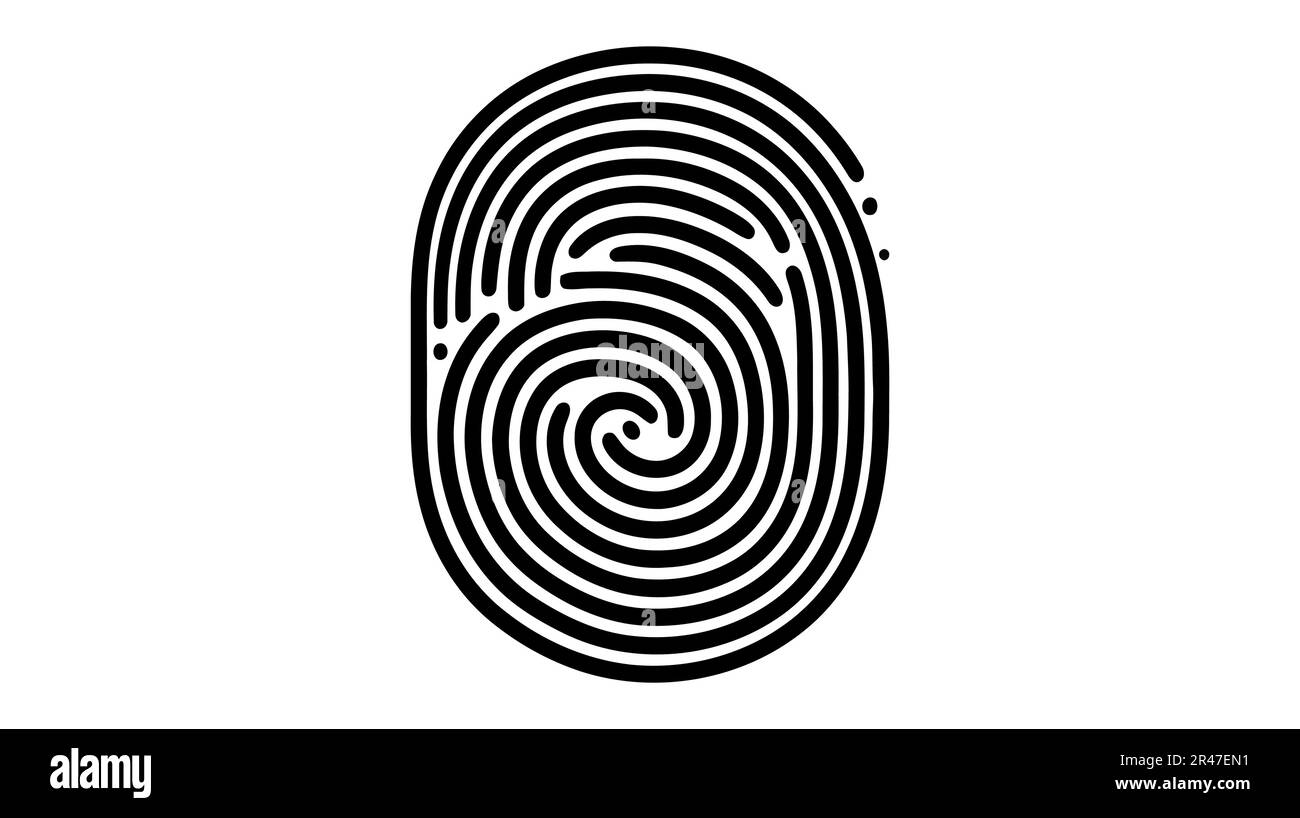 Finger print, fingerprint lock, ecure security logo vector icon ...
