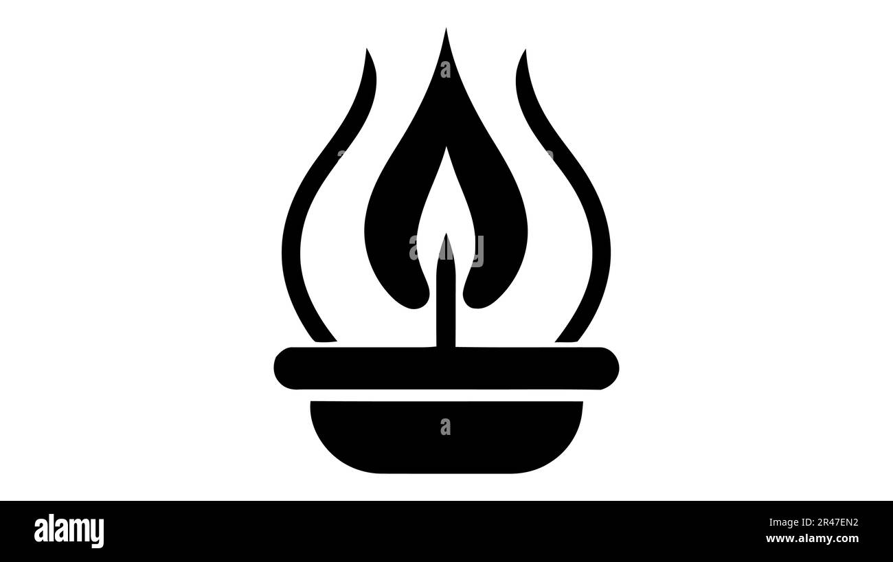 Candle icon, vector logo isolated on white background Stock Vector