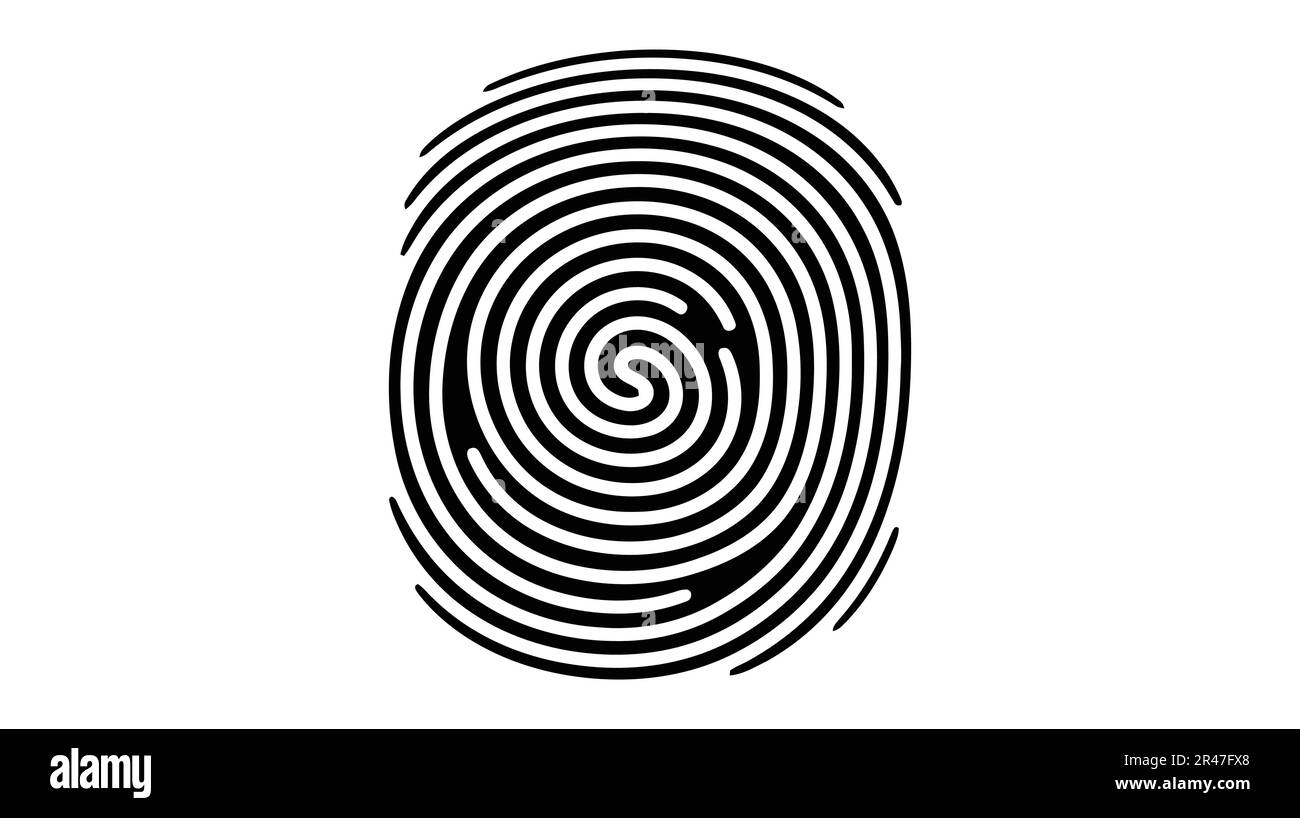 Finger print, fingerprint lock, ecure security logo vector icon ...