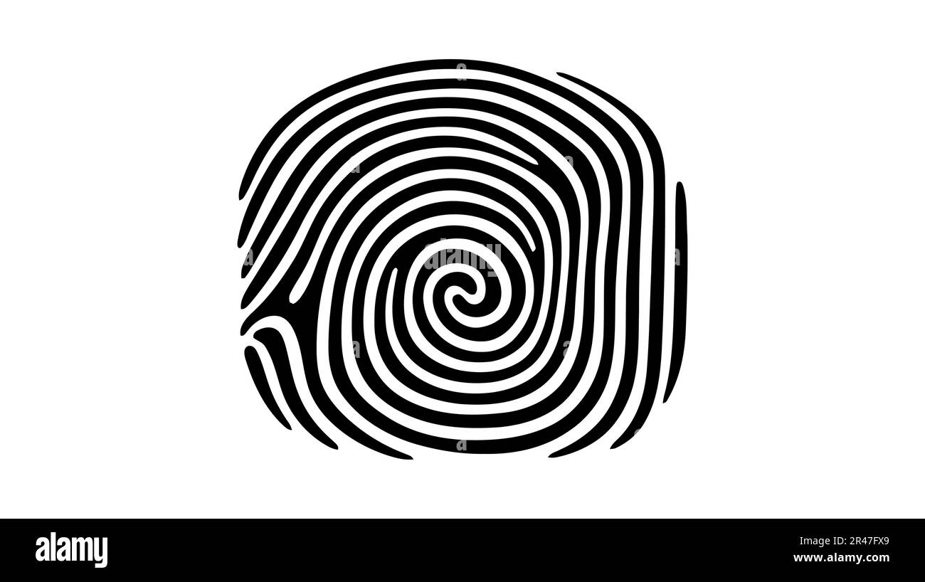 Finger print, fingerprint lock, ecure security logo vector icon ...