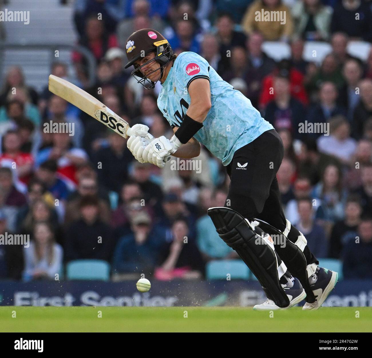 Oval, England. 26 May, 2023. Sean Abbott of Surrey at the Vitality Blast match between Surrey versus Kent Spitfires. Credit: Nigel Bramley/Alamy Live News Stock Photo