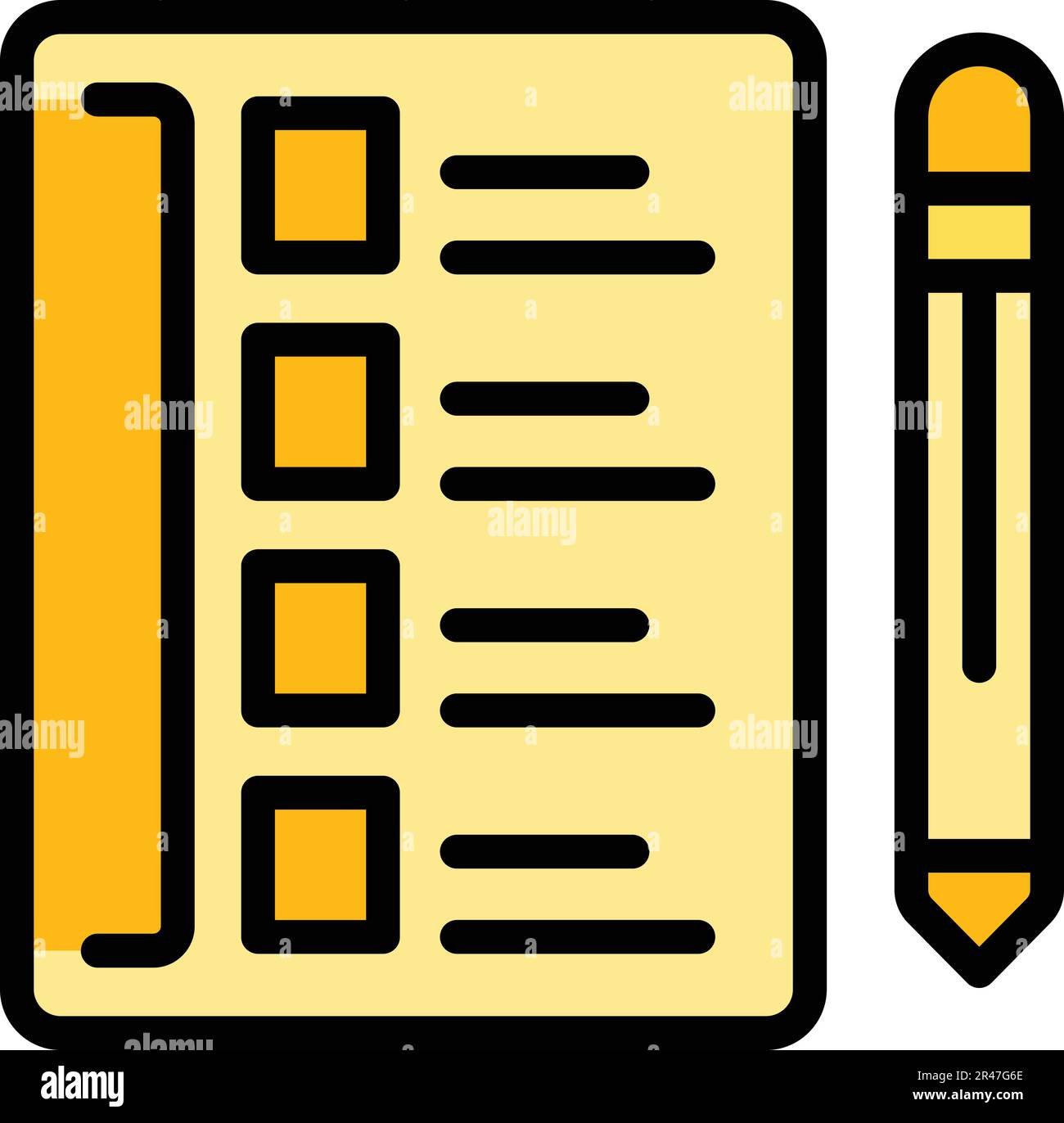 School checklist icon. Outline School checklist vector icon for web ...