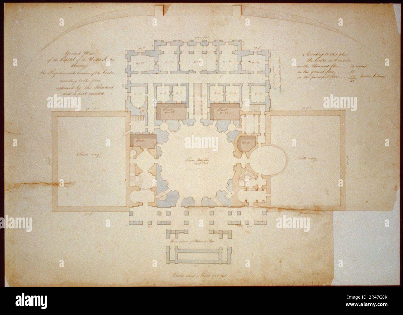 United States Capitol, Washington, D.C. First floor plan Stock Photo ...