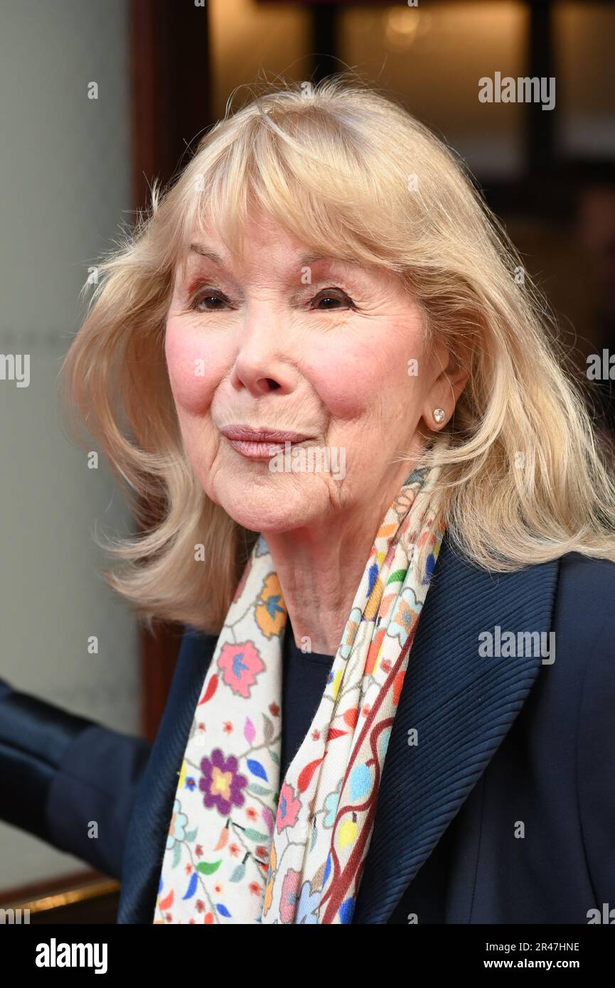 London, UK. 26th May, 2023. Susan Hampshire is a British actress attends Press night of ROSE, starring Maureen Lipman. The award-winning, critically acclaimed production of Martin Sherman's ROSE transfers to the West End this summer, playing at the Ambassadors Theatre for 28 performances only from Tuesday 23 May at the Ambassadors Theatre, West Street, London, UK. Credit: See Li/Picture Capital/Alamy Live News Stock Photo