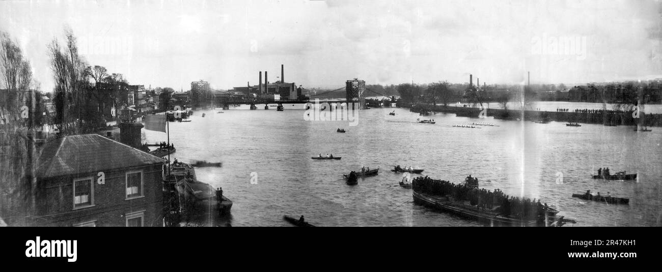 University Boat Race 1886 Stock Photo Alamy