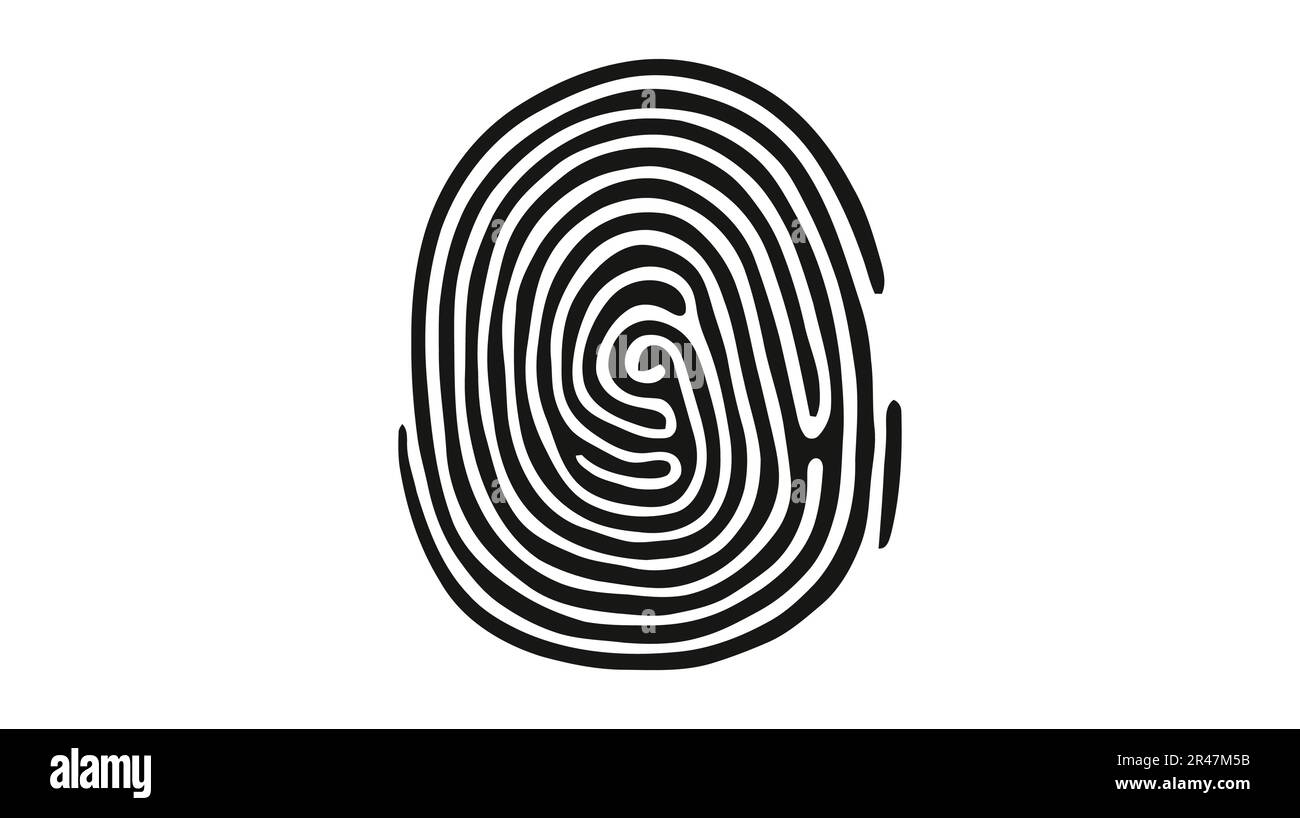 Finger print, fingerprint lock, ecure security logo vector icon ...