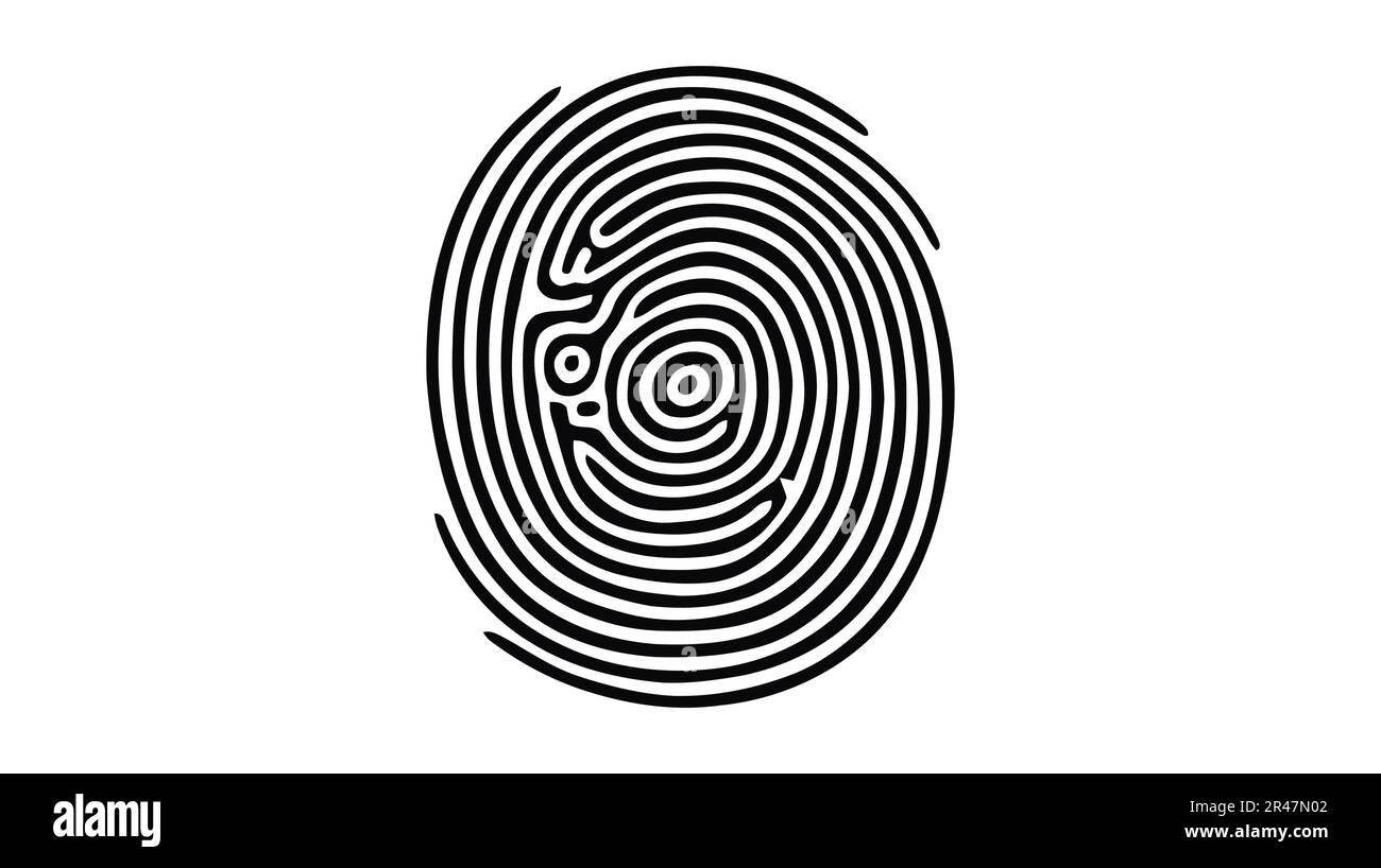 Finger scan vector icon Stock Vector Images - Alamy