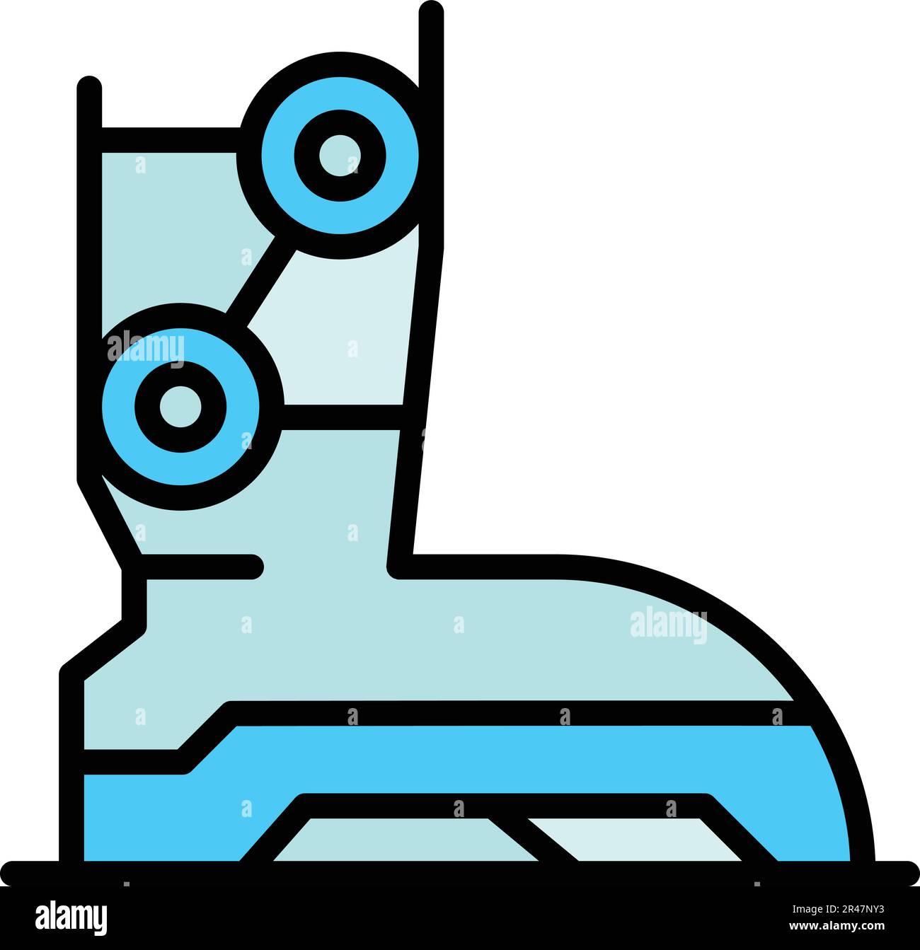 Artificial foot icon outline vector. Exoskeleton robot. Future suit ...
