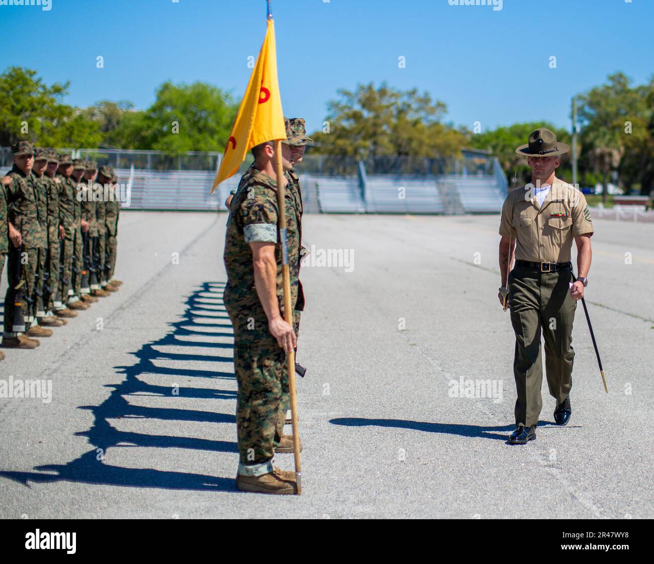 U.S. Marine Corps recruits with Echo Company, 2nd Recruit Training