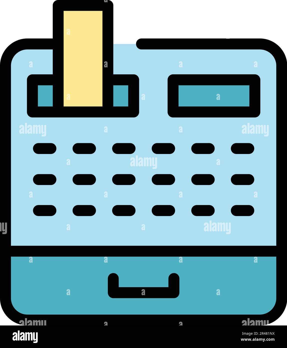 Cash machine icon. Outline Cash machine vector icon for web design