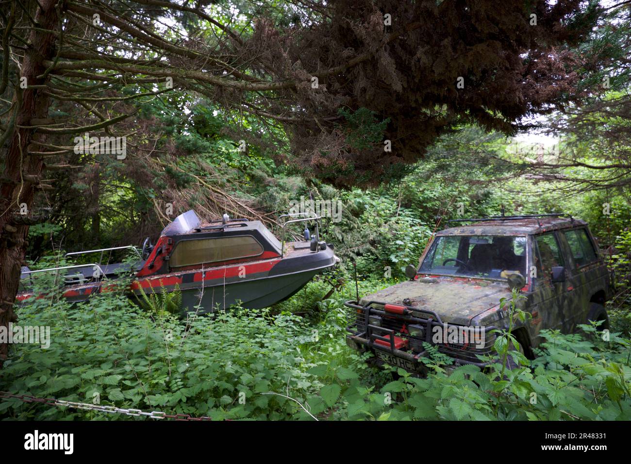 Tank cemetery cornwall uk Stock Photo