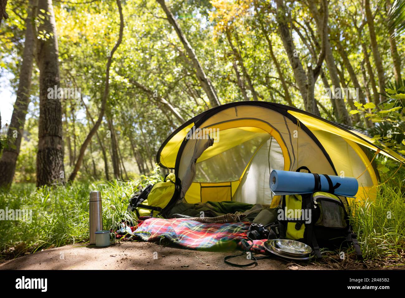 Equipment hiking in background hi-res stock photography and images - Alamy