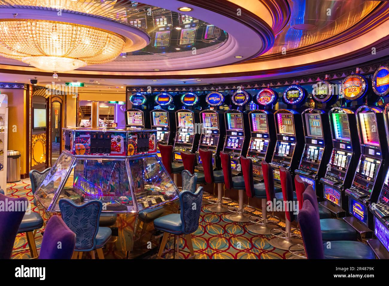 Las Vegas, Nevada, USA, February 10, 2023: Cruise ship casino ambling  blackjack and slot machines waiting for gamblers and tourist to spend money  Stock Photo - Alamy