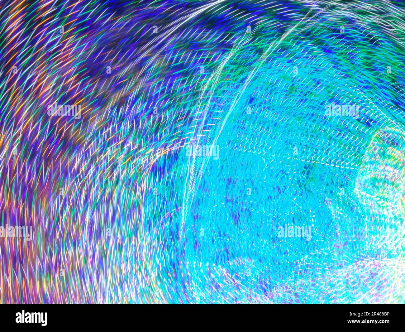 A blurred image with a blue patterned background, creating an abstract and dreamy aesthetic Stock Photo