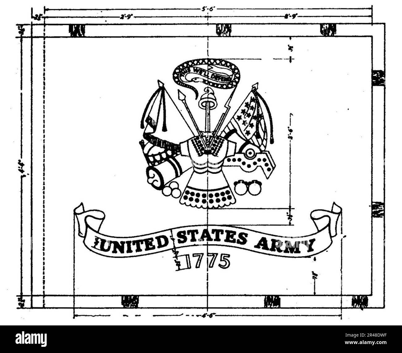 US Army flag specification EO 10670 Stock Photo - Alamy