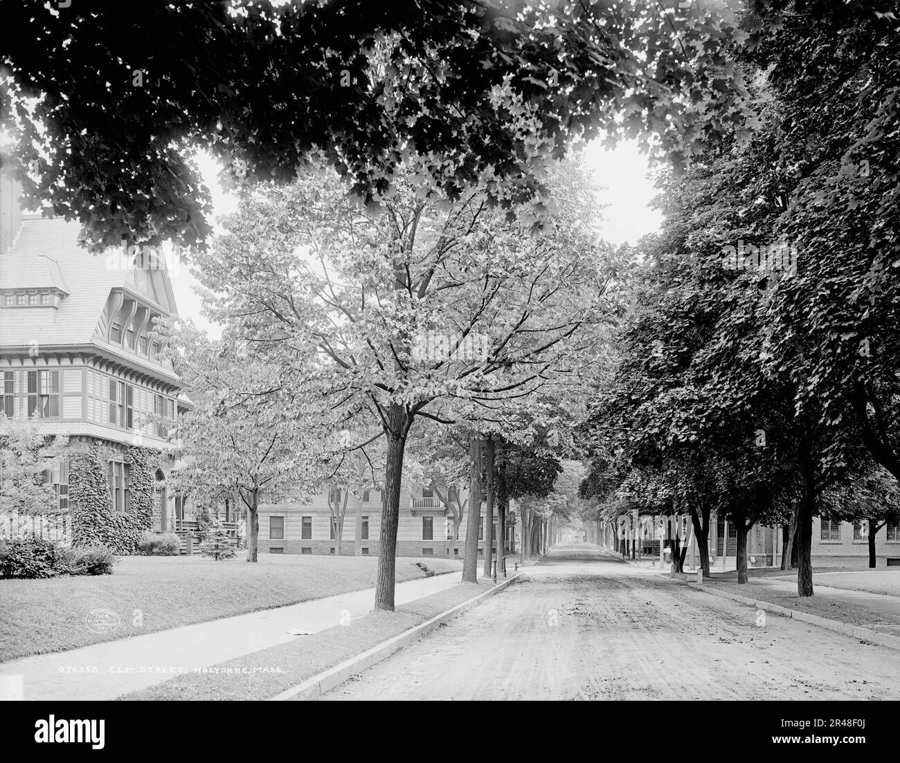 Elm Street, Holyokke [sic], Mass., c1908 Stock Photo Alamy