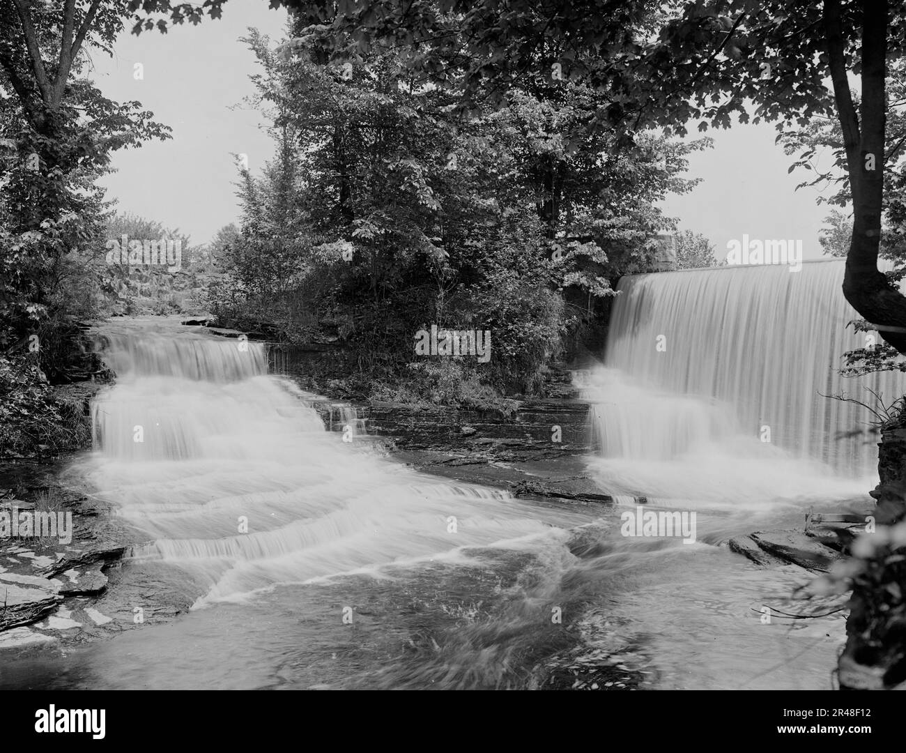 Falls at upper lake, South Hadley, Mass., c1908 Stock Photo Alamy