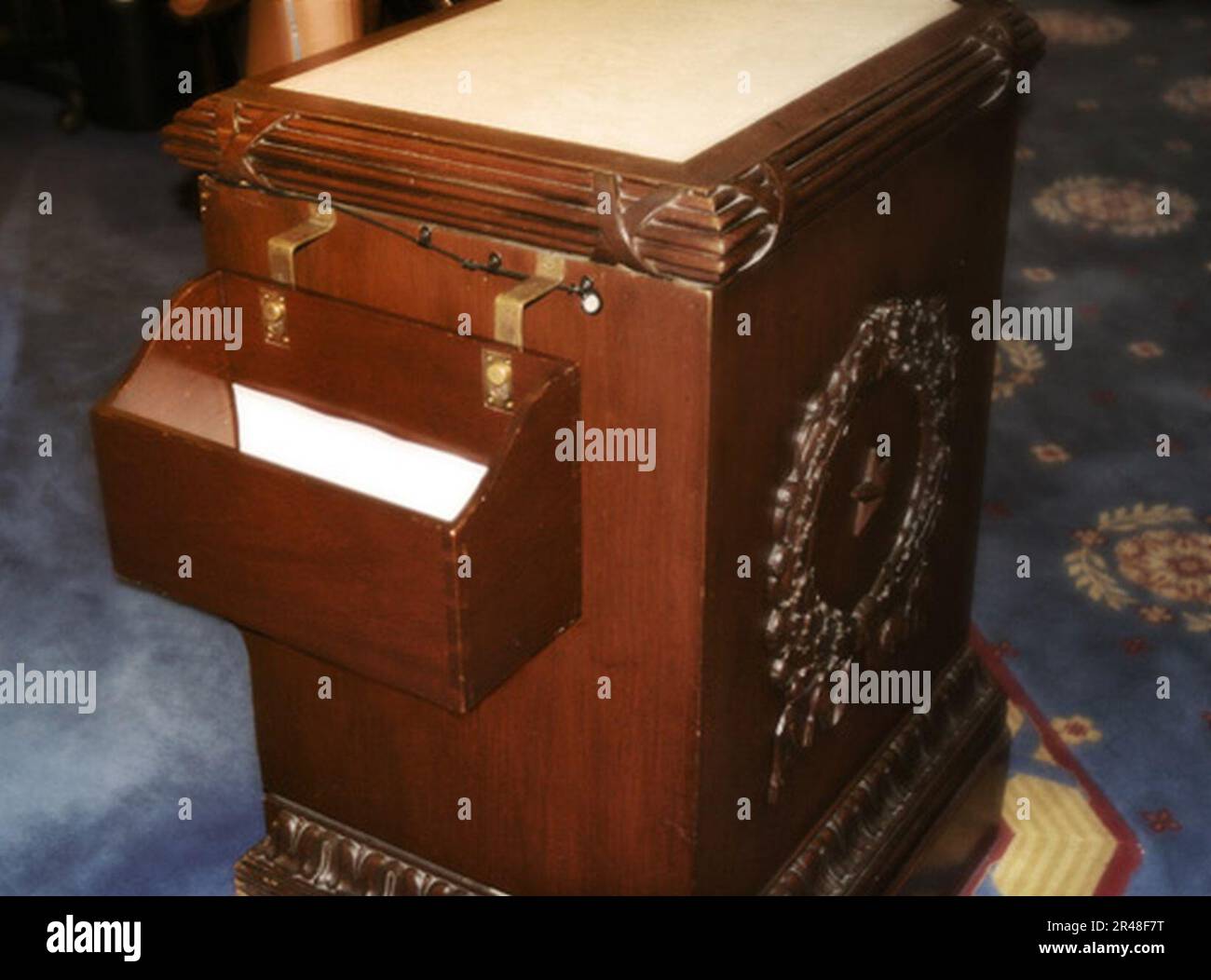 US House of Representatives hopper and desk Stock Photo Alamy
